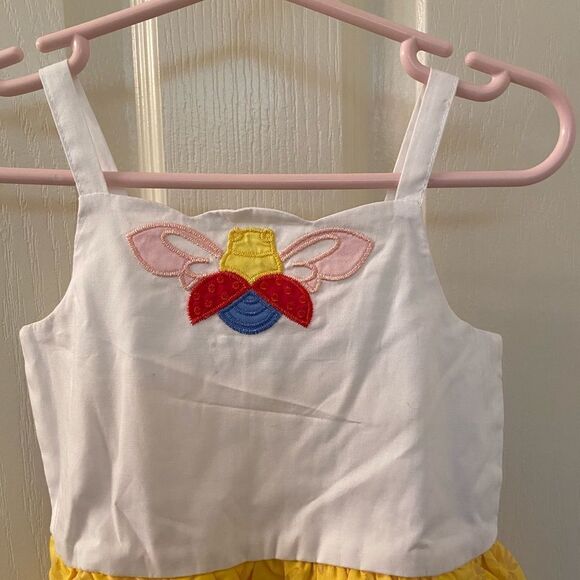 Margherita Girls Yellow Bug Daisy Maxi Dress Size 18-24 Months NWT - Picture 2 of 11